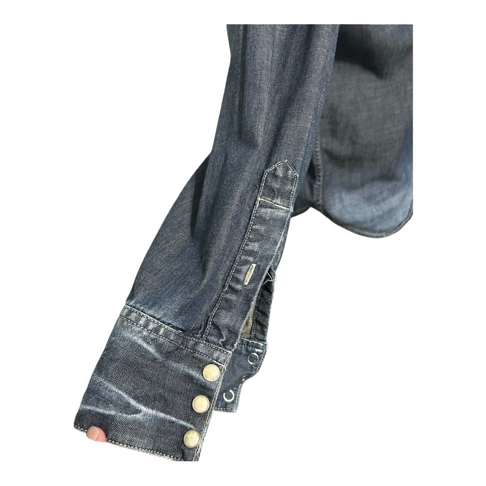 Lucky Brand Blue Relaxed/distressed shirt with Classic Styling. - Picture 8 of 9